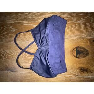 ALO  Black and Purple Sports Bra with Cross Back Strap size small